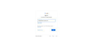 Image of Google login window