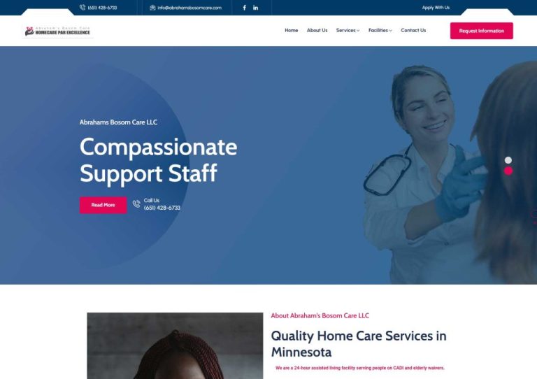 image of a healthcare website design