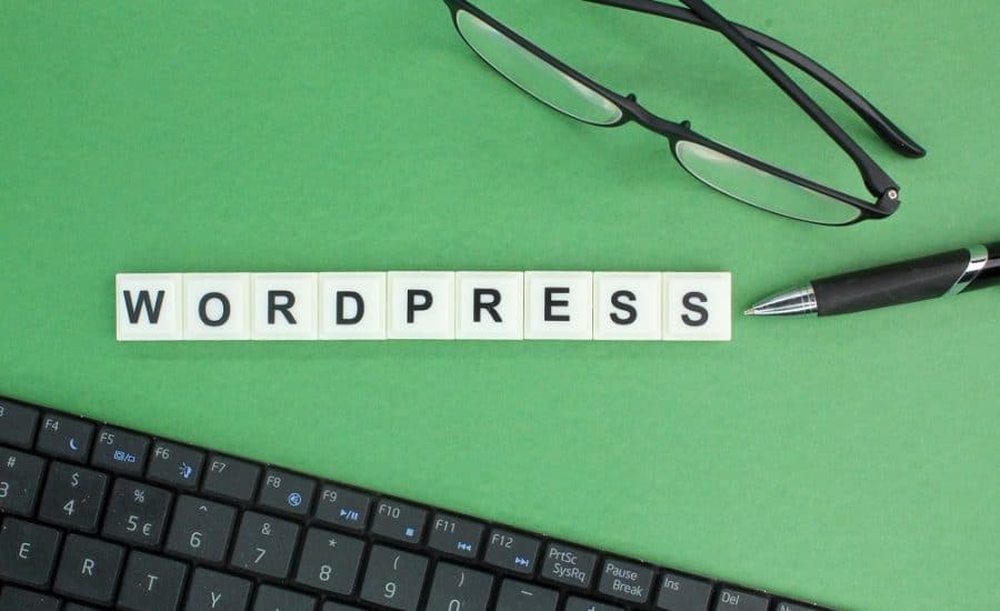 letters on green background spelling out the word WordPress