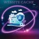 Image of laptop loading web page with cache
